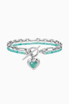 Amazonite Heart Toggle Bracelet