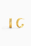 Gold BooneeAlus Rippling Lattice Half-Hoops