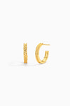 Gold BooneeAlus Serpentine Textured Earrings Jewelry