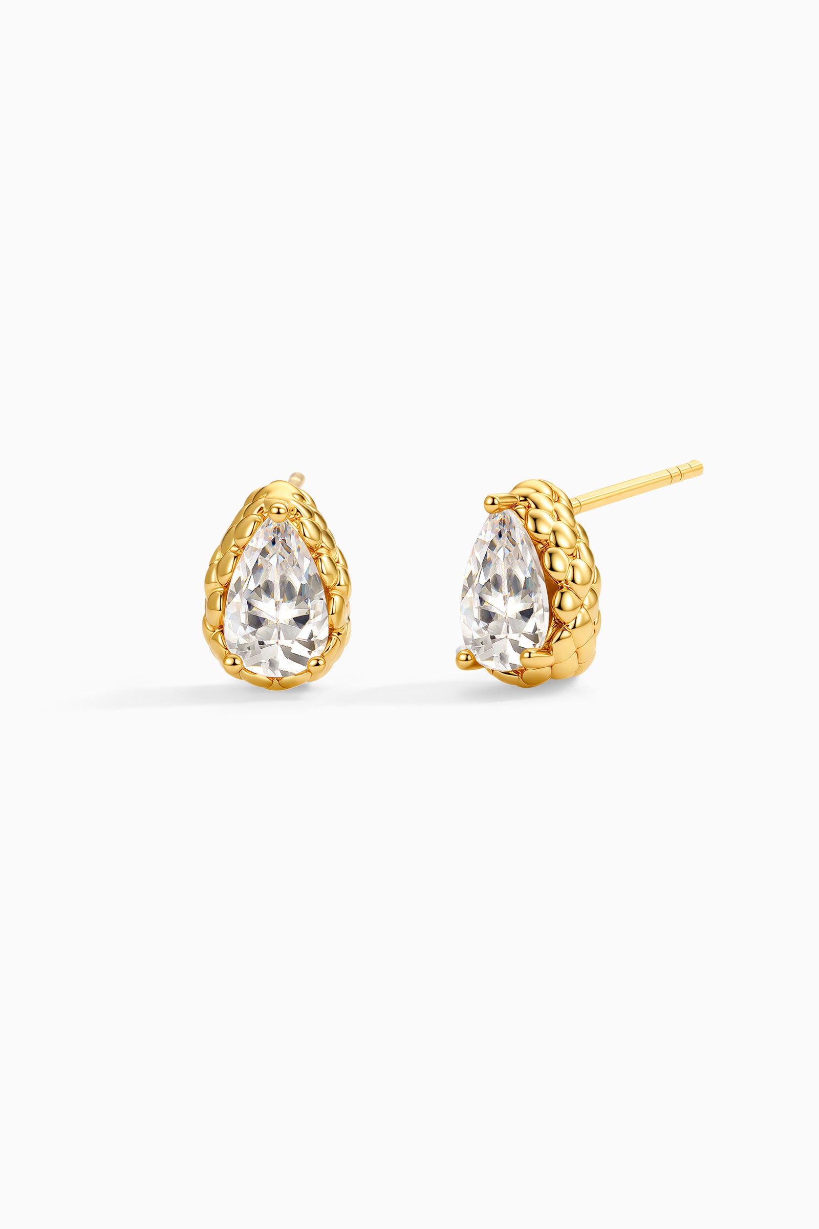 Pear Cut Zircon Studs