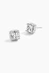 Silver BooneeAlus Princess Cut Zircon Studs Jewelry