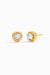 Gold BooneeAlus Round Cut Zircon Studs Jewelry