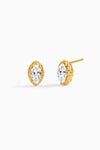 Gold BooneeAlus Marquise Cut Zircon Studs Jewelry