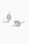 Silver BooneeAlus Marquise Cut Zircon Studs Jewelry