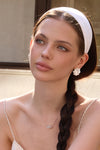 Shell Rhinestone Spliced Flower Earrings