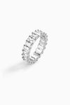 Silver BooneeAlus Classic Zircon Eternity Ring Jewelry
