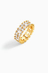 Gold BooneeAlus Pavé Zircon Serpent Ring Jewelry