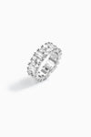 Silver BooneeAlus Pavé Zircon Serpent Ring Jewelry