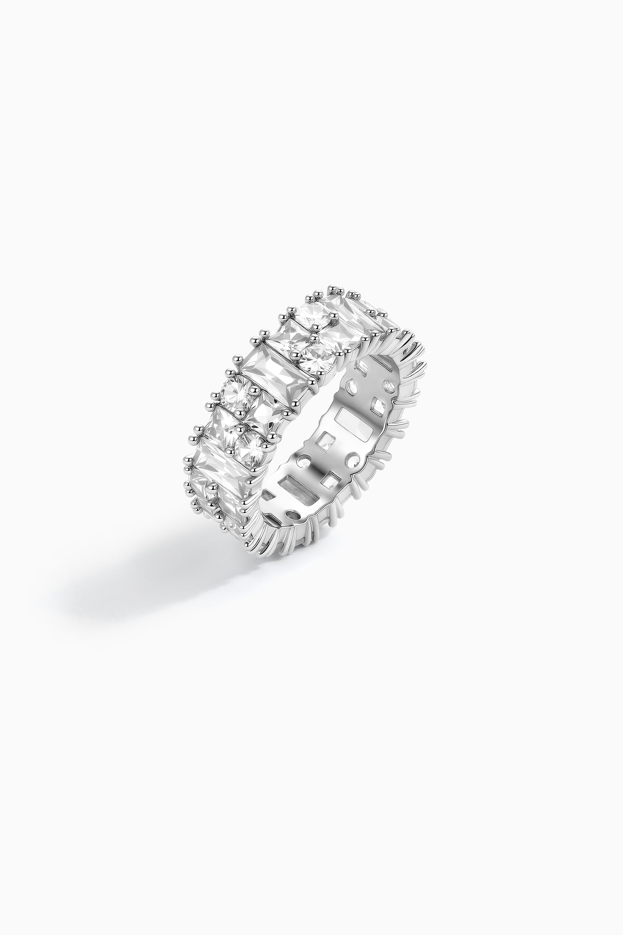 Silver BooneeAlus Pavé Zircon Serpent Ring Jewelry