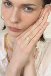 Gold BooneeAlus Baguette Zircon Eternity Ring Jewelry