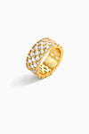 Gold BooneeAlus Baguette Zircon Eternity Ring Jewelry