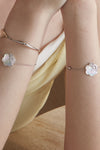 Petal Rhinestone Shell Bracelet