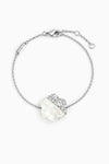 Petal Rhinestone Shell Bracelet