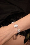 Rhinestone Spliced Shell Flower Bracelet