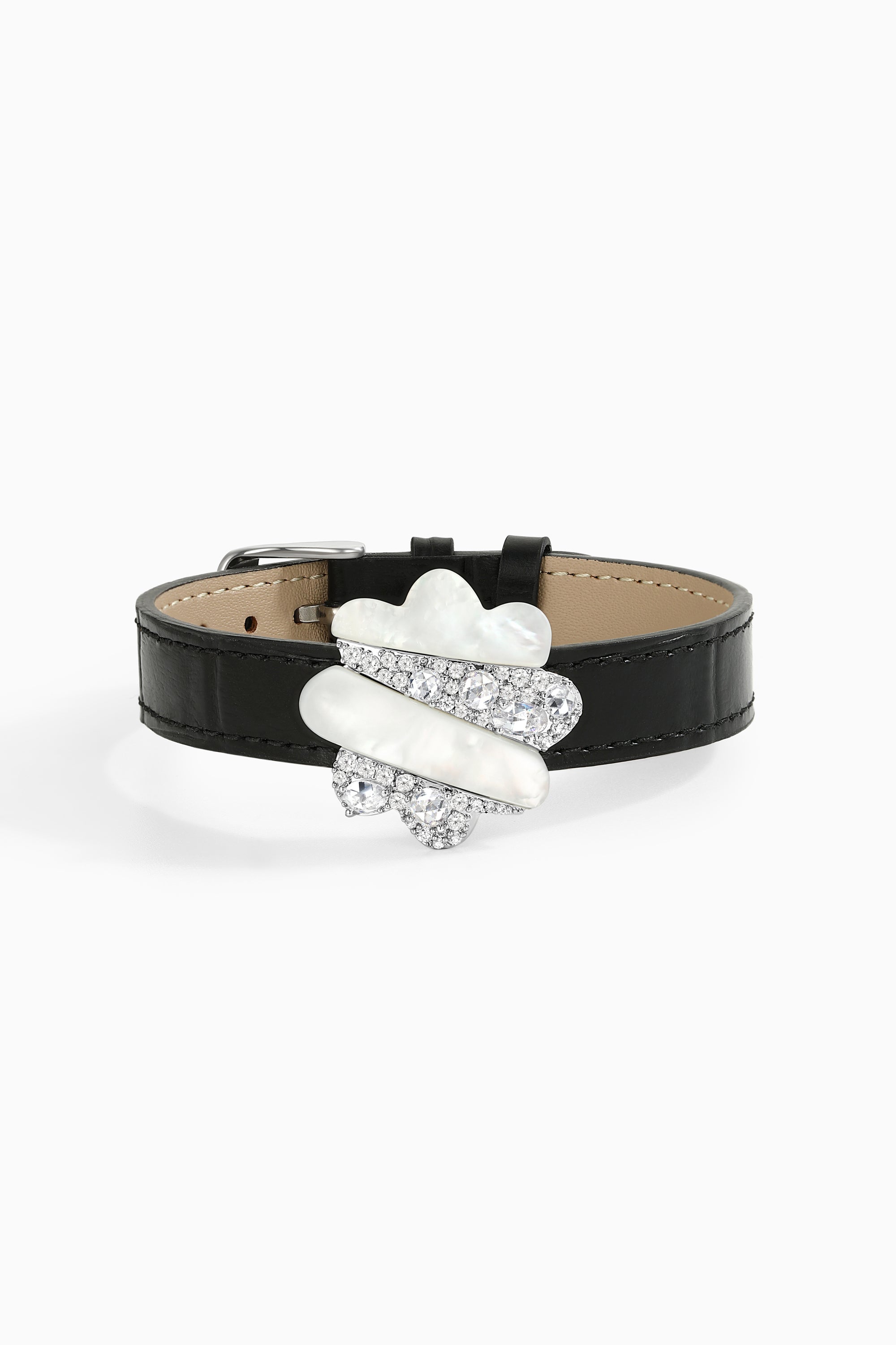 Flower Shell Zircon Cuff