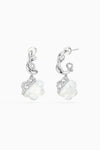 Twist Wire Flower Shell Earrings