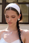 Shell Zircon Flower Necklace