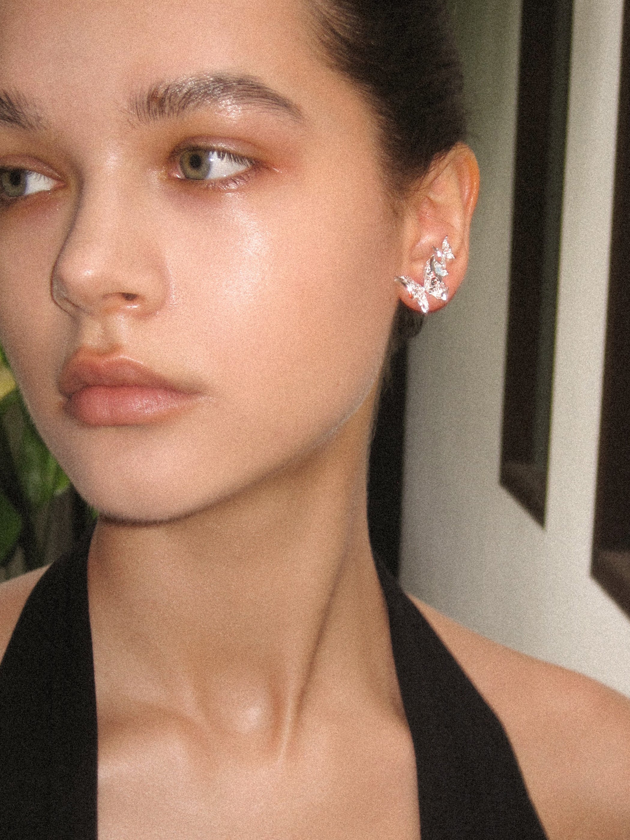 Metal Texture Butterfly Set Studs (3 pcs) - booneealus