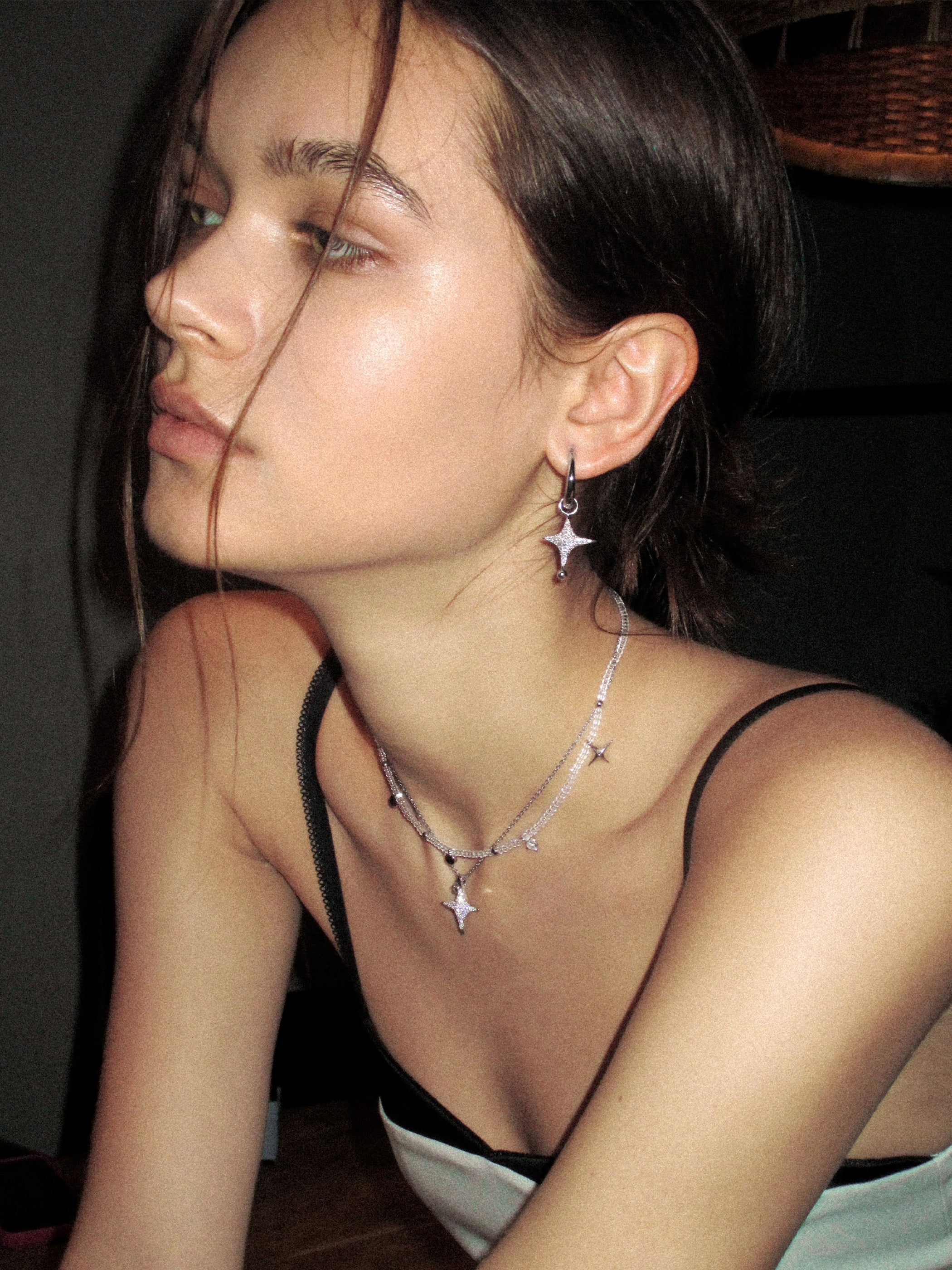 Zircon Starburst Earrings - booneealus