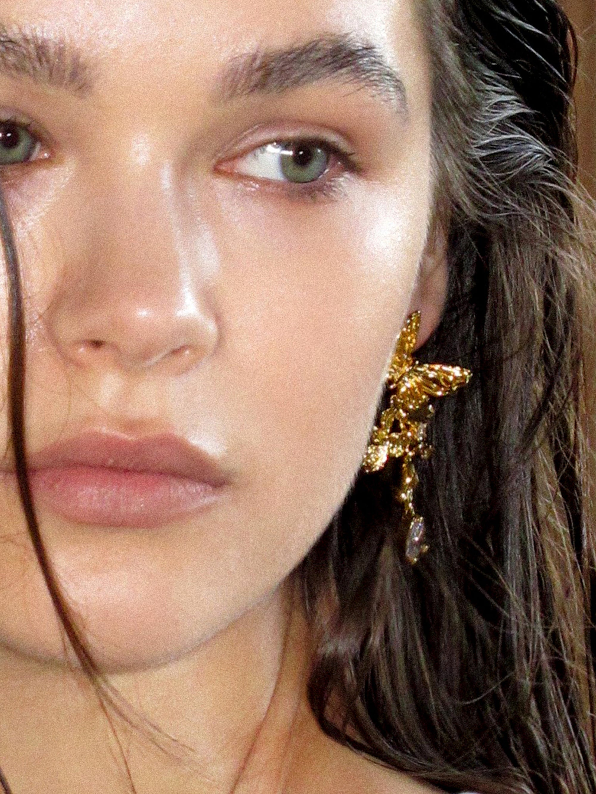 GOLD/Studs with Butterfly Flower and Dragonfly - booneealus