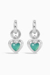 Amazonite Heart Hoops