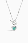 Amazonite Heart Pendant Necklace