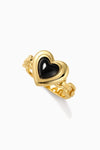 Black Onyx Heart Ring