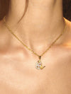 Gold/Teardrop-Shaped Double-Layer Butterfly Necklace - booneealus