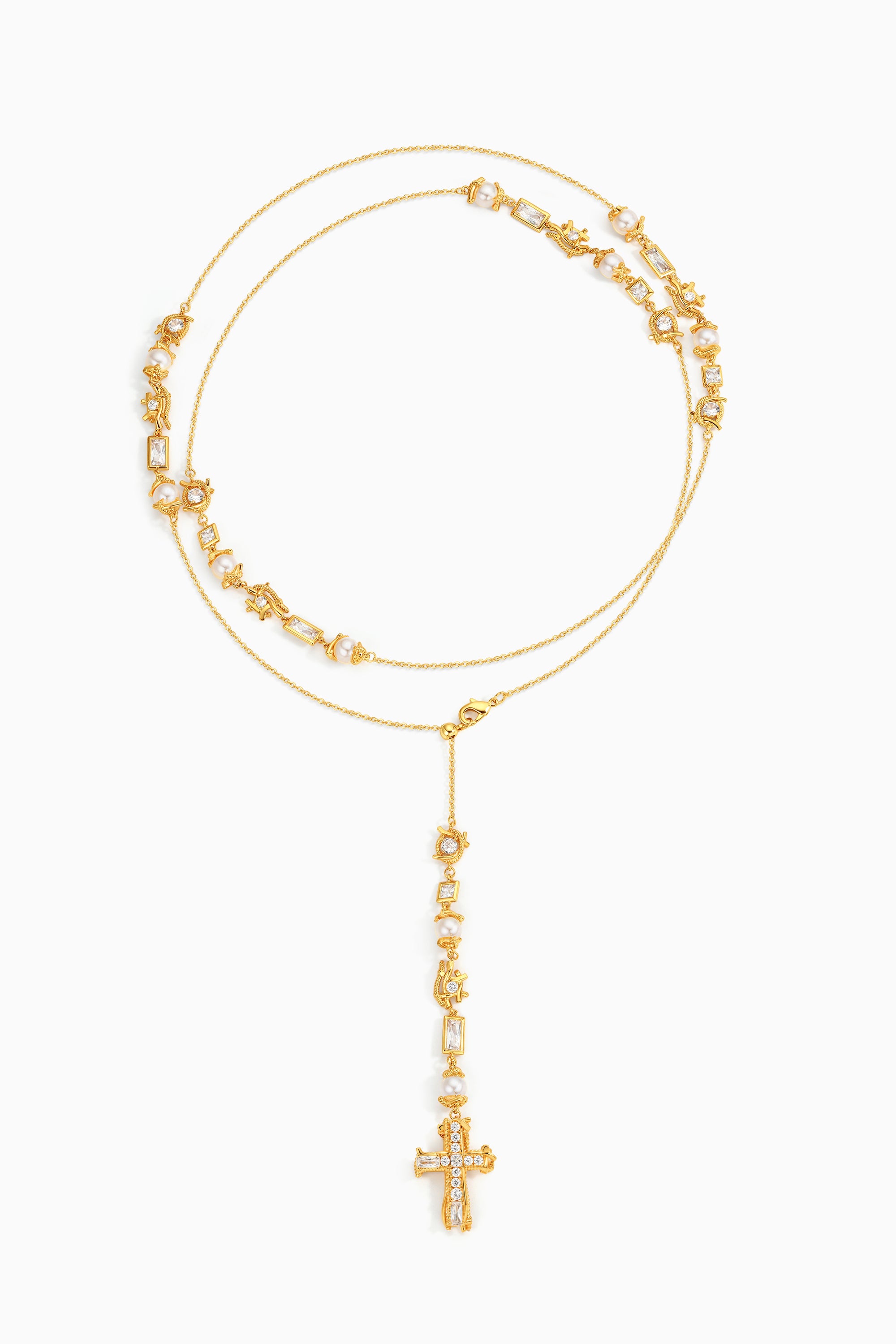 Pearl Cross Belly Chain
