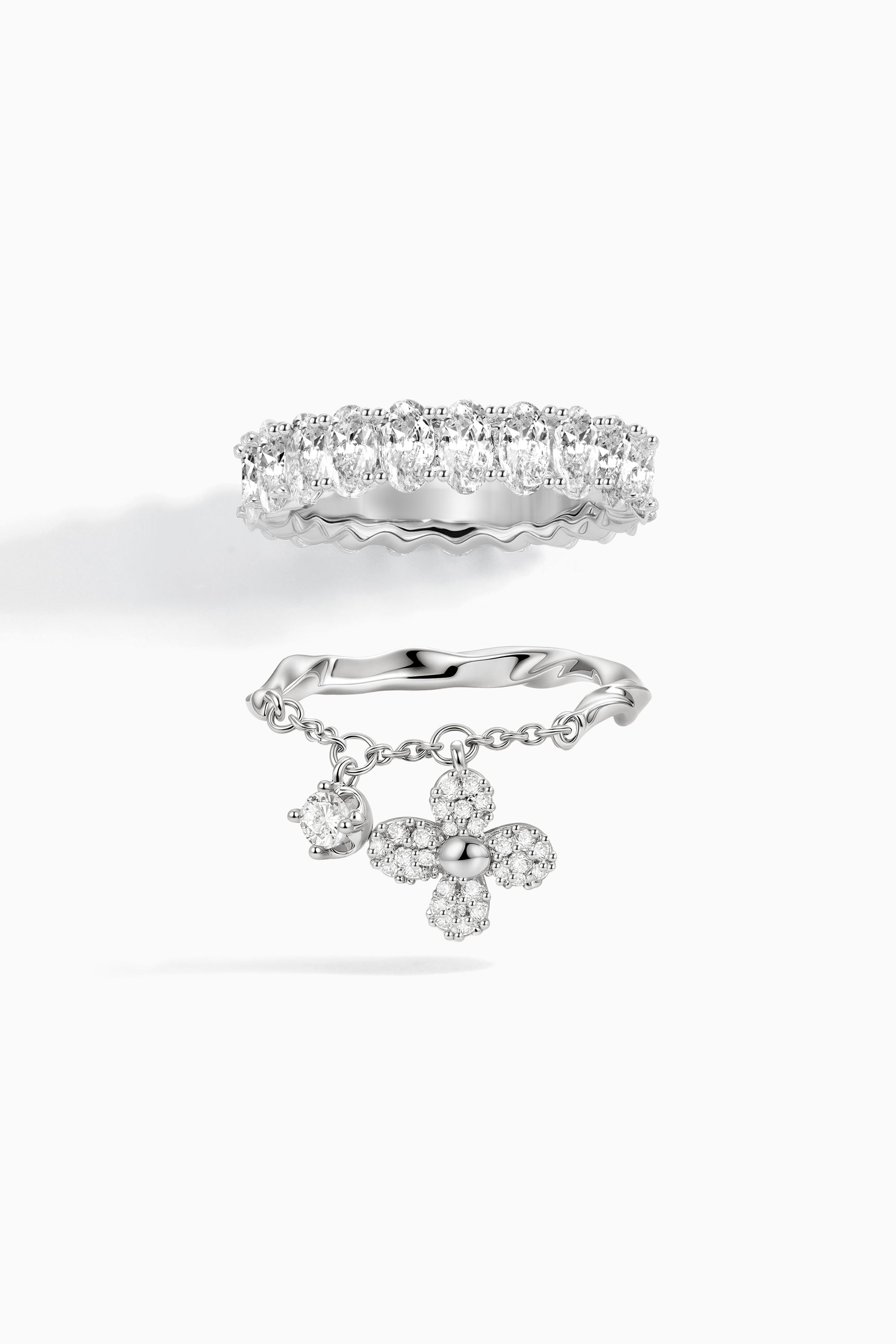 Blooming Zircon Stack Ring