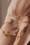 Cross Pearl Hand Chain
