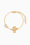 Vintage Zircon Cross Bracelet